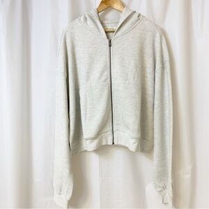 Brunette The Label Waffle Knit Full Zip Middle Sister Hoodie Pebble Grey 3XL/4XL